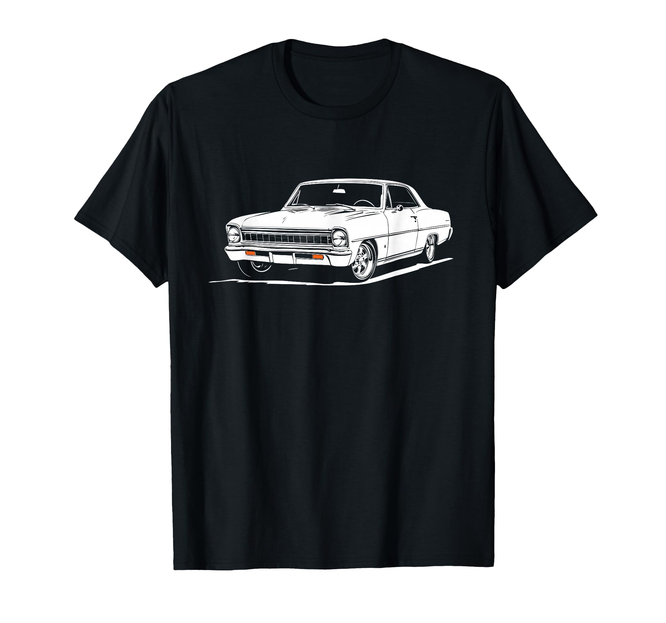 1966 1967 Nova Muscle Car Silhouette T-Shirt - Graphic Print for Adults - T-Shirt, Sweatshirt, Hoodie