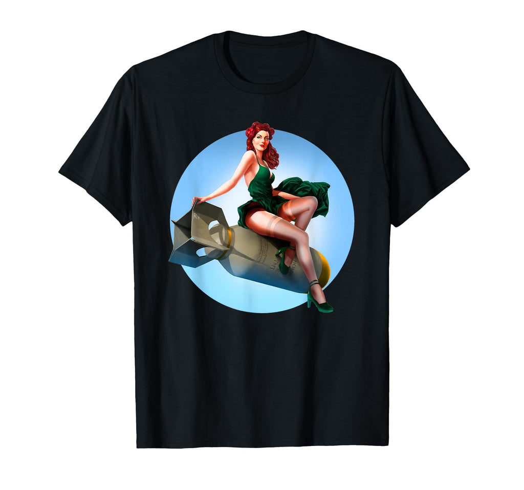 Pin Up Bomber Aviation Military T-Shirt - Streetwear Style Men Women - T-Shirt, Sweatshirt, Hoodie