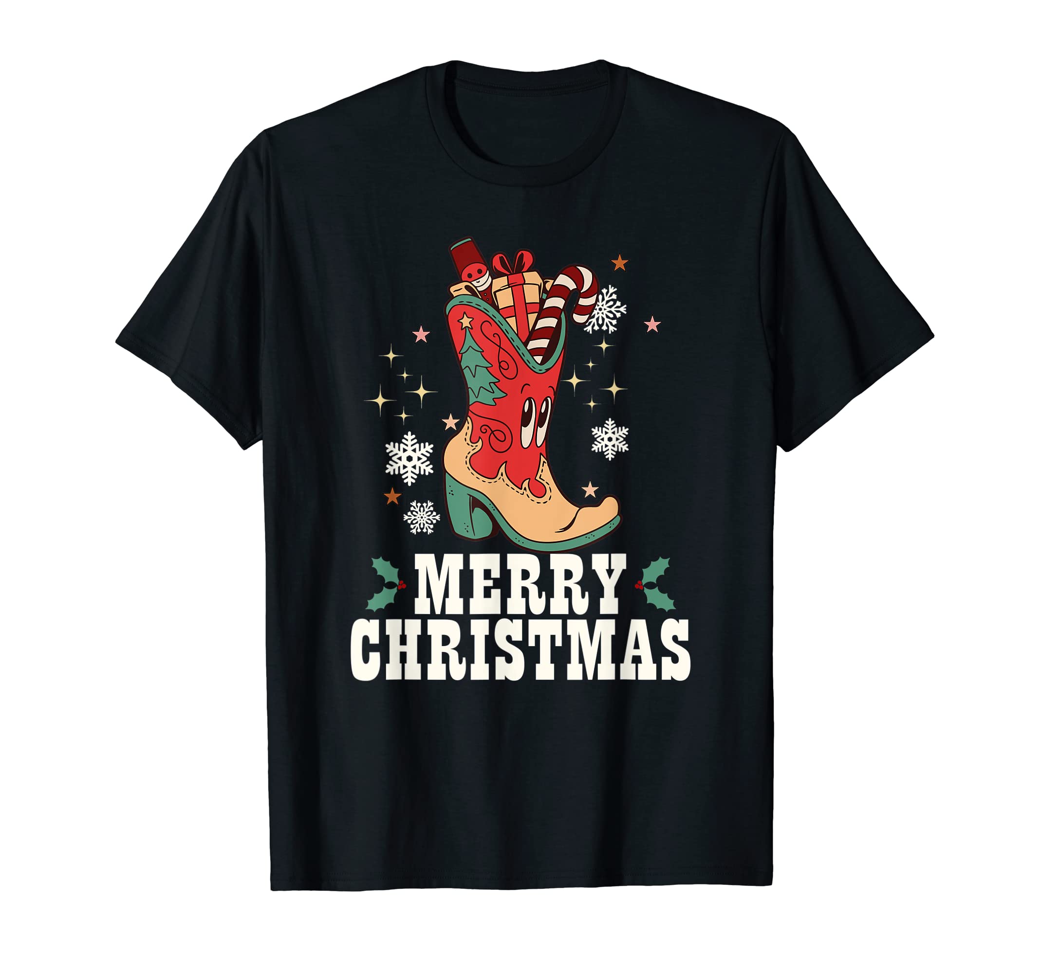 Merry Cowboy Boots Western T-Shirt - Casual Everyday Wear for Adults - T-Shirt, Sweatshirt, Hoodie
