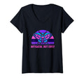 Womens Antisocial Butterfly V Neck T-Shirt - Custom Art Print Unisex - T-Shirt, Sweatshirt, Hoodie