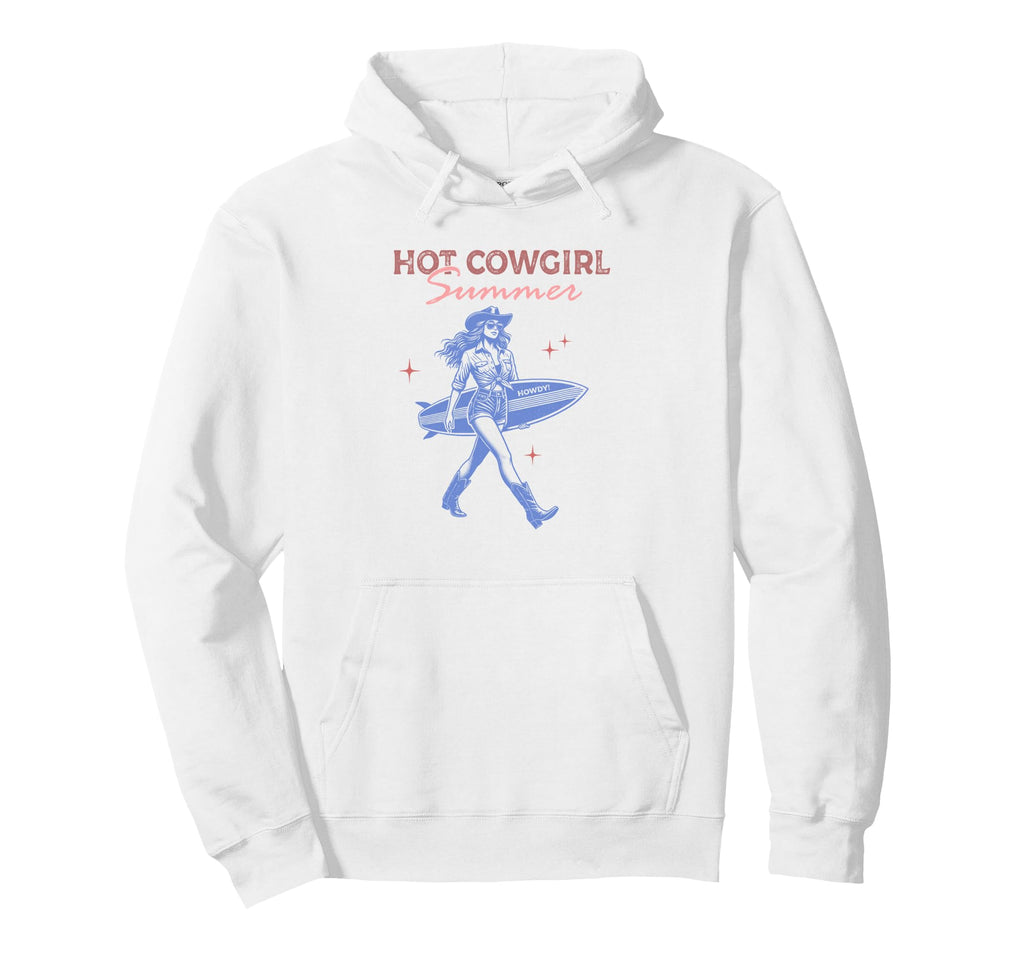 Hot Cowgirl Summer Western Fun Hoodie - Trendy Graphic Unisex - T-Shirt, Sweatshirt, Hoodie