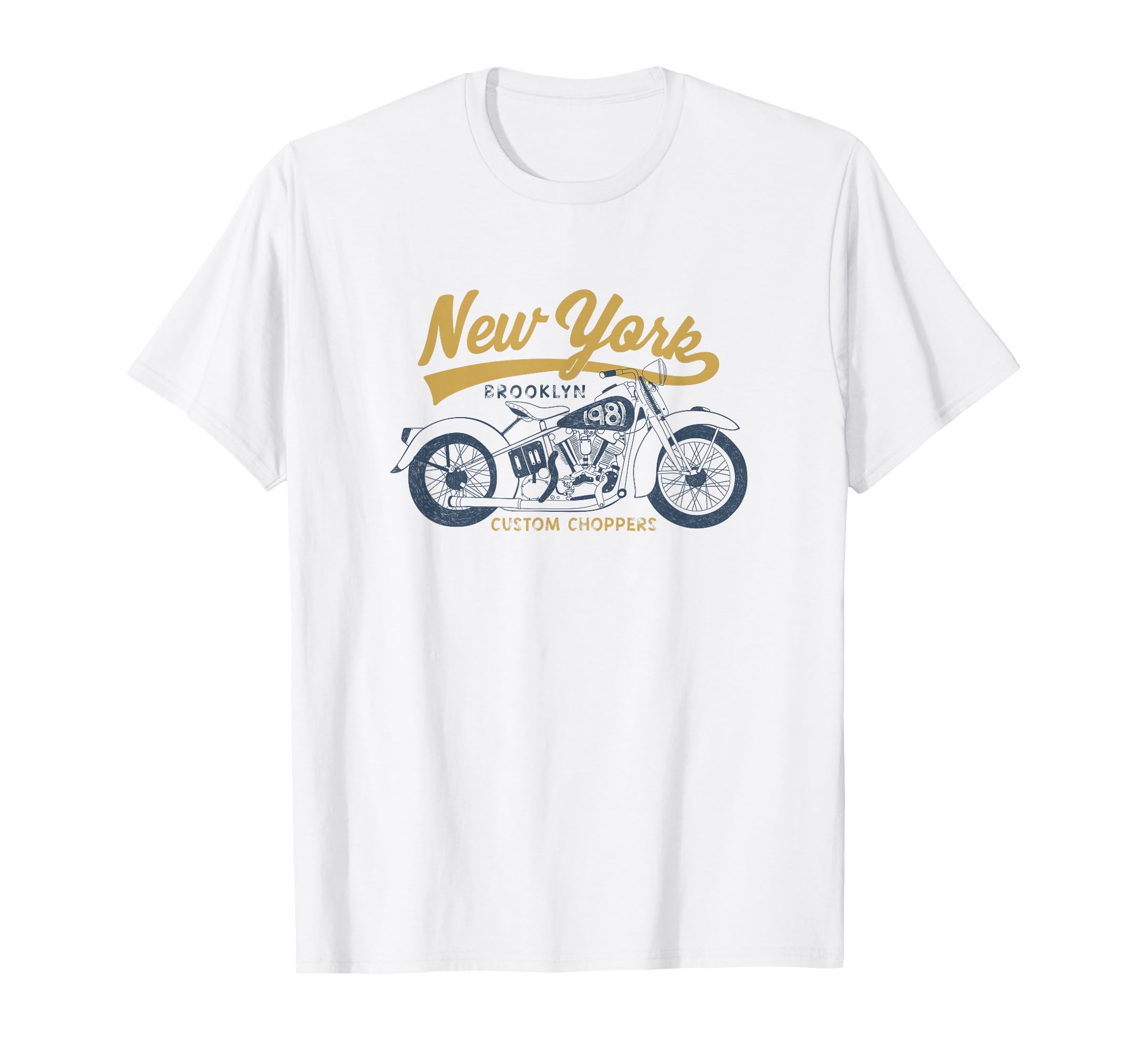 Motorcycle Brooklyn New York Chopper T-Shirt - Graphic Print for Adults - T-Shirt, Sweatshirt, Hoodie