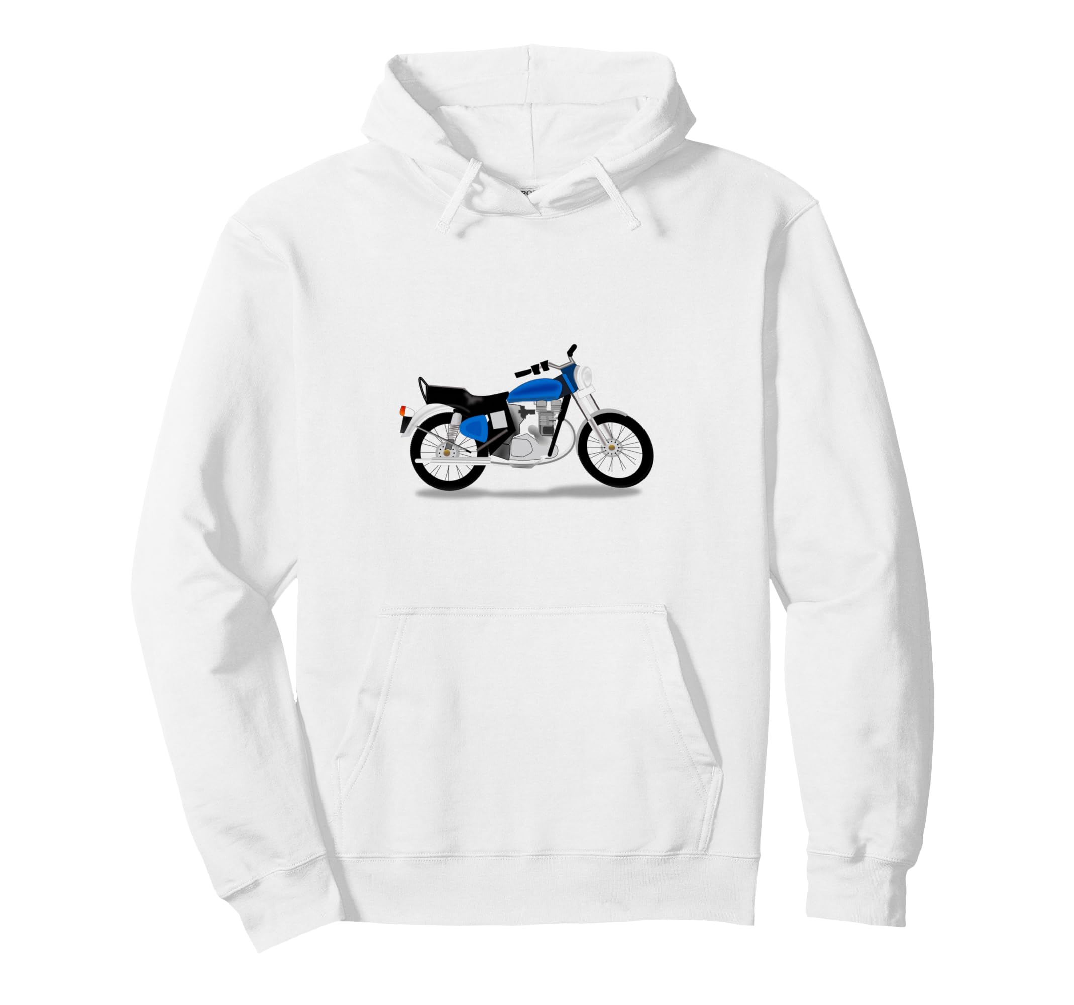 Blue Motorbike Hoodie - Fun Novelty Design Unisex - T-Shirt, Sweatshirt, Hoodie