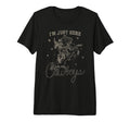 Im Just Here Cowboys Western Horse Tri T-Shirt - Aesthetic Graphic Unisex - T-Shirt, Sweatshirt, Hoodie