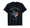Dallas Texas State Flag Map T-Shirt - Casual Everyday Wear for Adults - T-Shirt, Sweatshirt, Hoodie