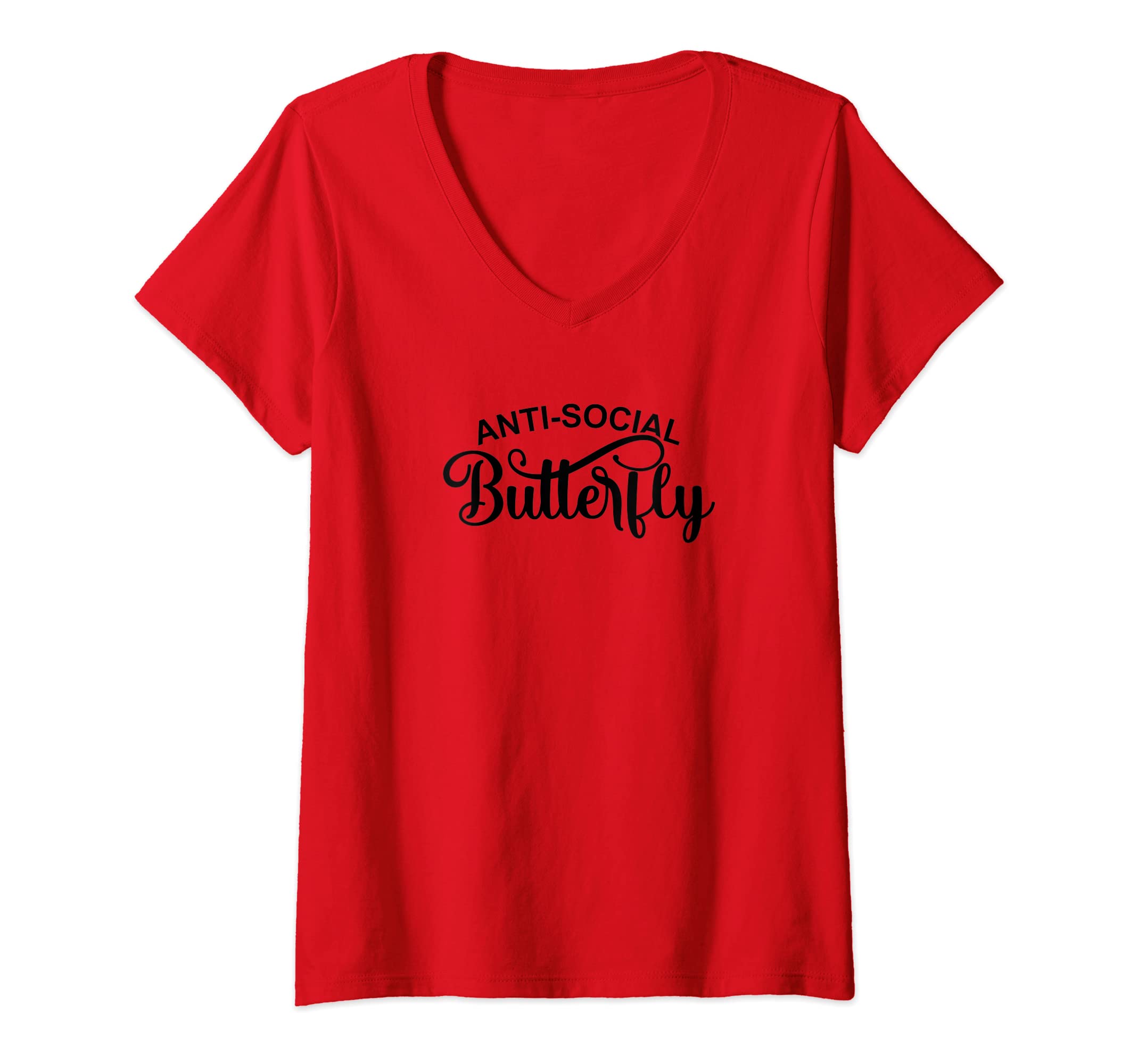 Womens Anti Social Butterfly Antisocial T-Shirt - Unique Graphic Men Women - T-Shirt, Sweatshirt, Hoodie
