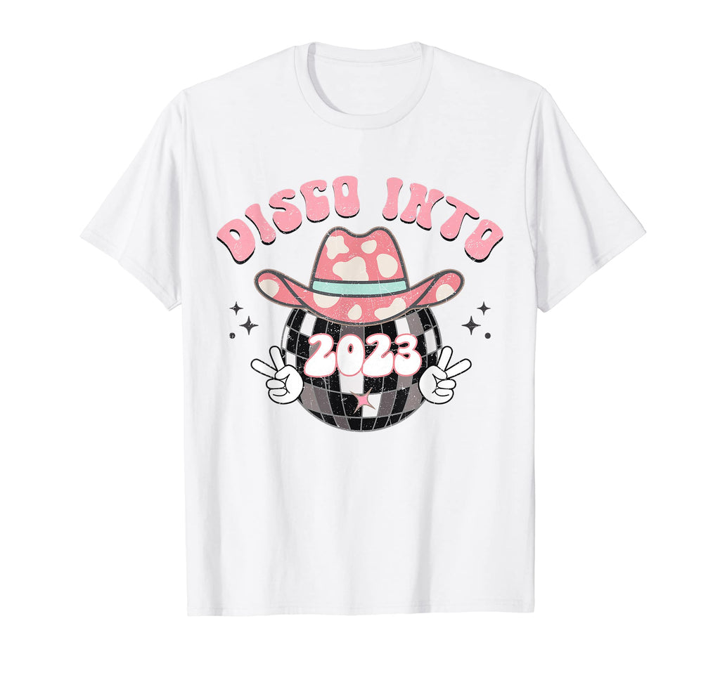 Disco Into 2023 Western New Years T-Shirt - Streetwear Style Men Women - T-Shirt, Sweatshirt, Hoodie
