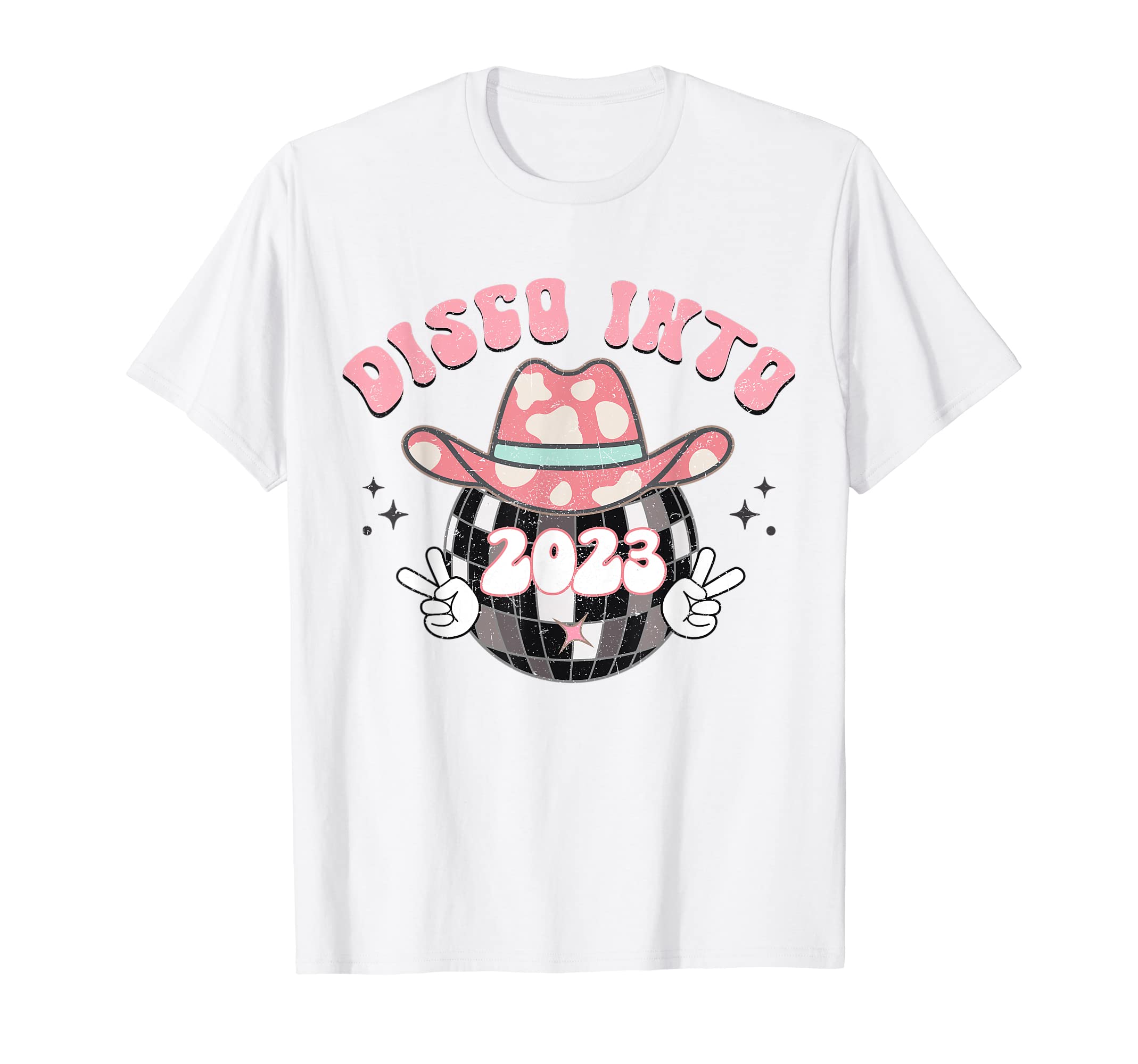 Disco Into 2023 Western New Years T-Shirt - Streetwear Style Men Women - T-Shirt, Sweatshirt, Hoodie
