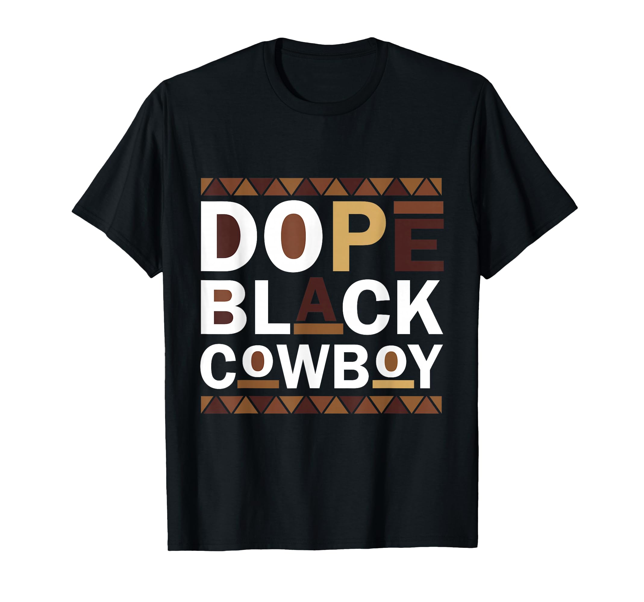 Dope Black Cowboy Juneteenth Black T-Shirt - Minimalist Print Men Women - T-Shirt, Sweatshirt, Hoodie