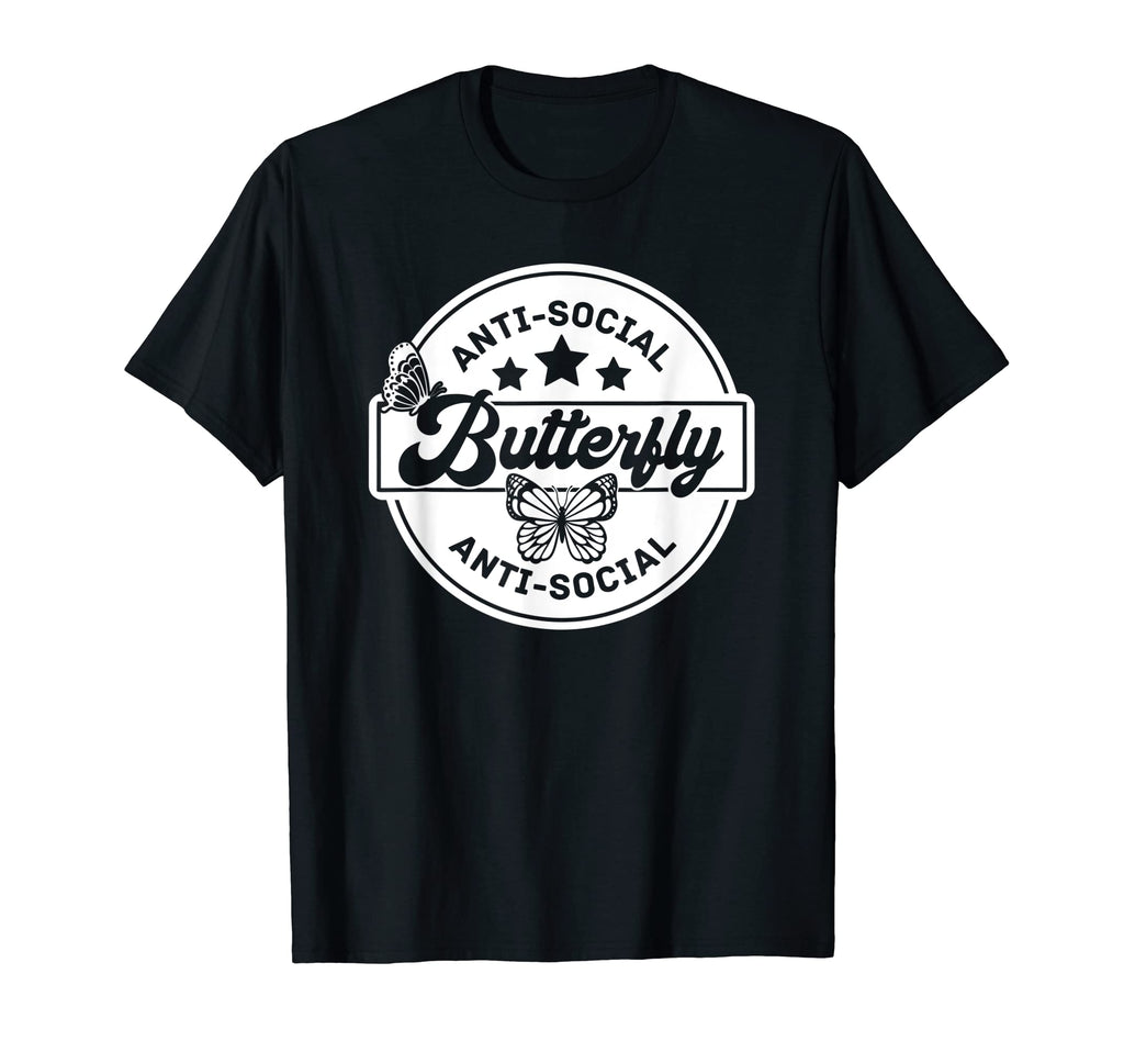 Antisocial Butterfly Grunge Fairycore T-Shirt - Minimalist Print Men Women - T-Shirt, Sweatshirt, Hoodie