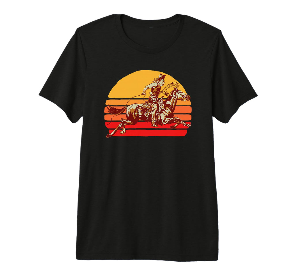 Texas Roping Cowboy Tri Blend T-Shirt - Novelty Apparel Unisex - T-Shirt, Sweatshirt, Hoodie