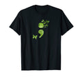 Semicolon Butterfly Green Mental Health T-Shirt - Streetwear Style Unisex - T-Shirt, Sweatshirt, Hoodie