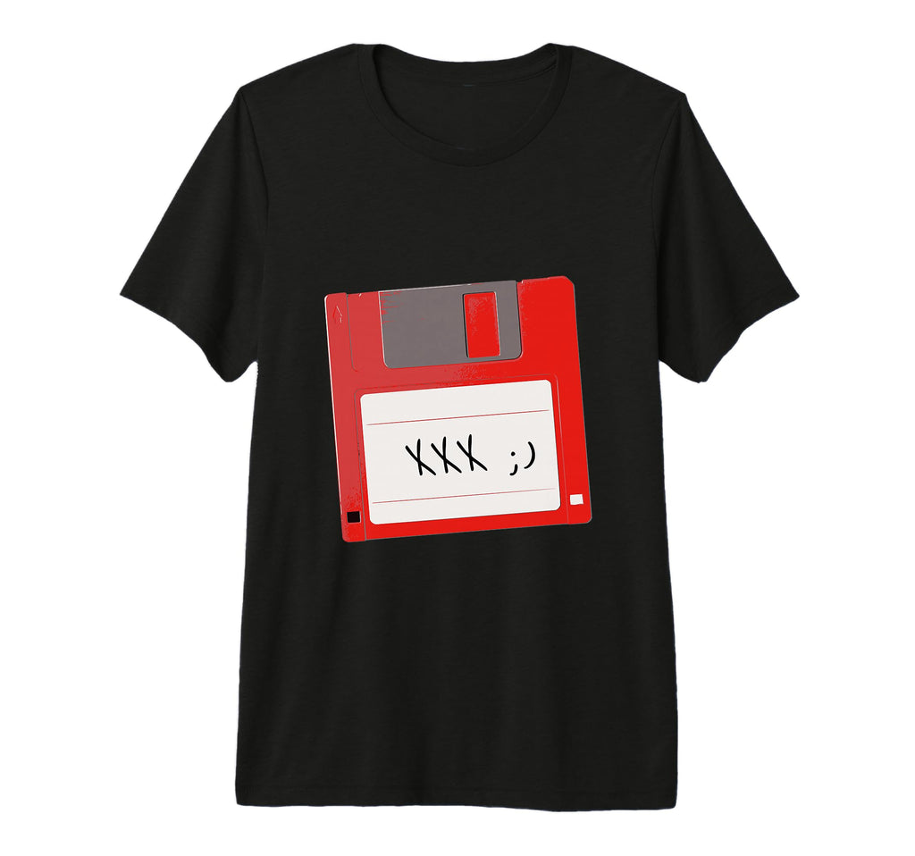 Floppy Disk Wink Funny Old School 90S T-Shirt - Minimalist Print Men Women - T-Shirt, Sweatshirt, Hoodie