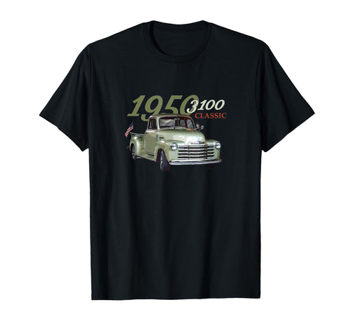 1950 3100 Pickup Truck Car Guys Trucks T-Shirt - Minimalist Print Men Women - T-Shirt, Sweatshirt, Hoodie