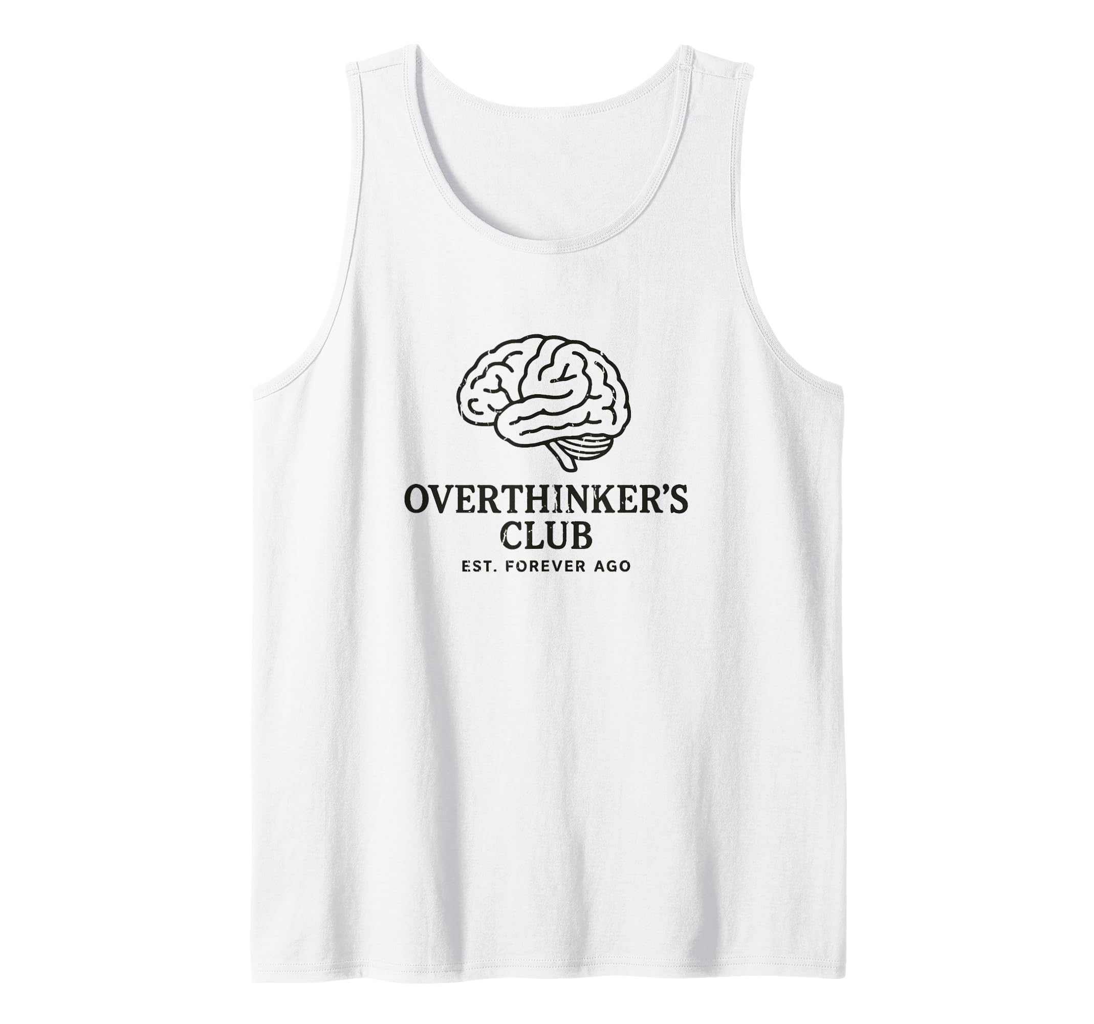 Overthinkers Club Minimalist Brain T-Shirt - Minimalist Print for Adults - T-Shirt, Sweatshirt, Hoodie