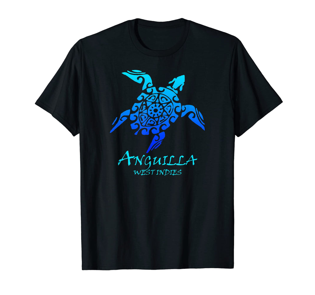 Anguilla West Indies Tribal Turtle T-Shirt - Fun Novelty Design Men Women - T-Shirt, Sweatshirt, Hoodie