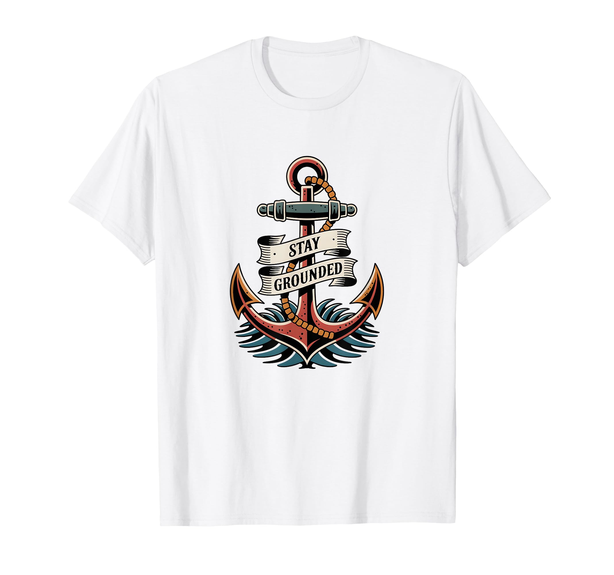 Stay Grounded American Traditional T-Shirt - Custom Art Print Unisex - T-Shirt, Sweatshirt, Hoodie