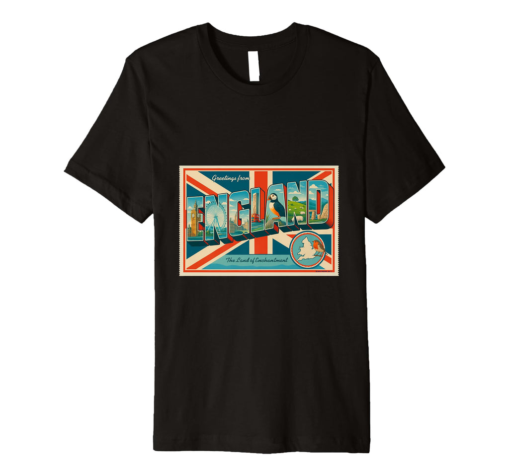 England Letters 50S Travel Art T-Shirt - Trendy Graphic Men Women - T-Shirt, Sweatshirt, Hoodie
