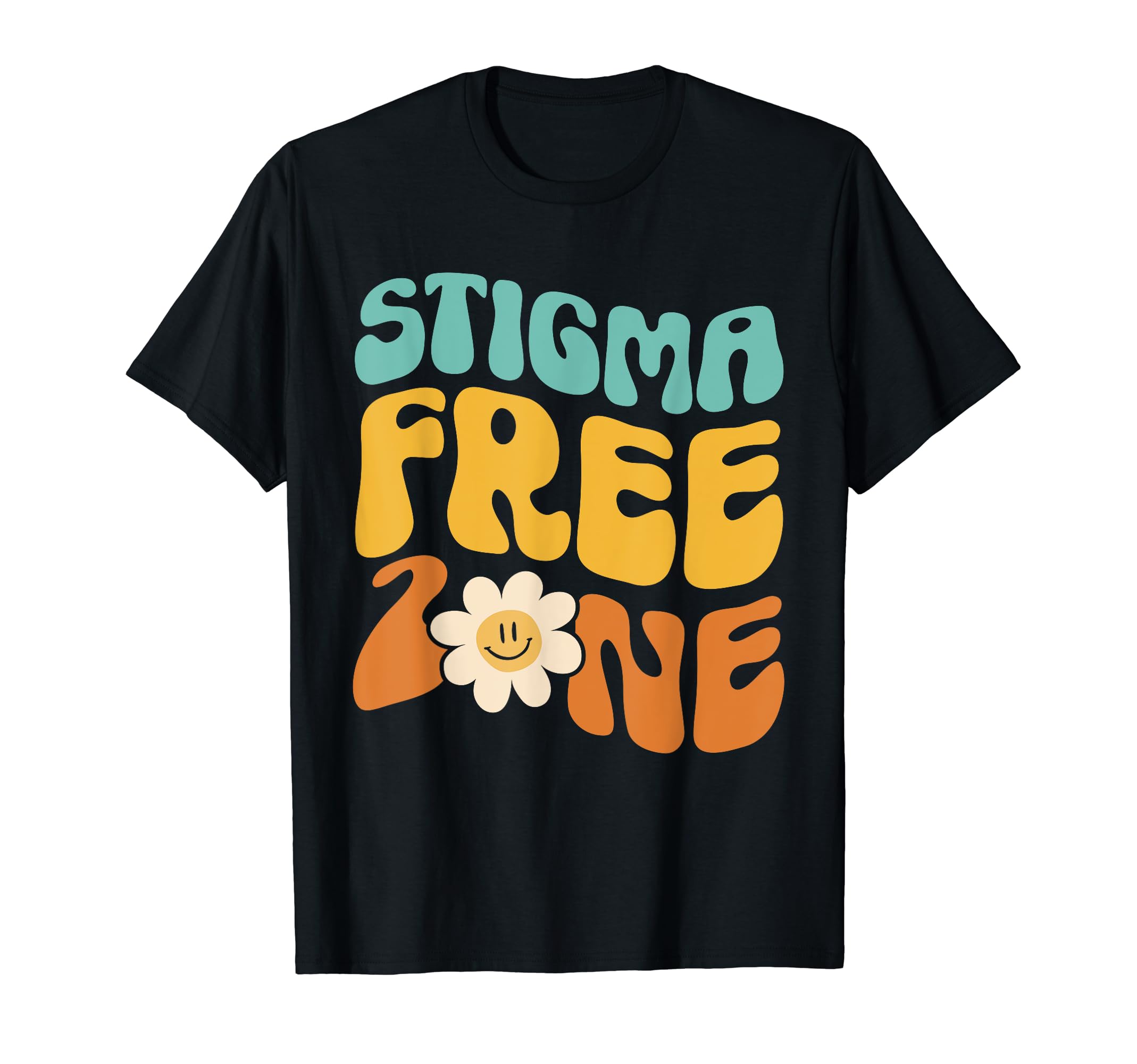Green Ribbon Stigma Free Zone Mental T-Shirt - Trendy Graphic Men Women - T-Shirt, Sweatshirt, Hoodie