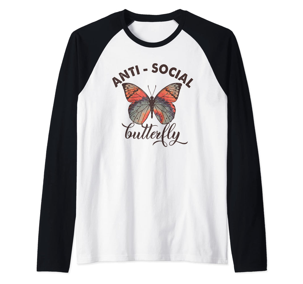 Antisocial Butterfly Anti Social Anxiety T-Shirt - Trendy Graphic Unisex - T-Shirt, Sweatshirt, Hoodie
