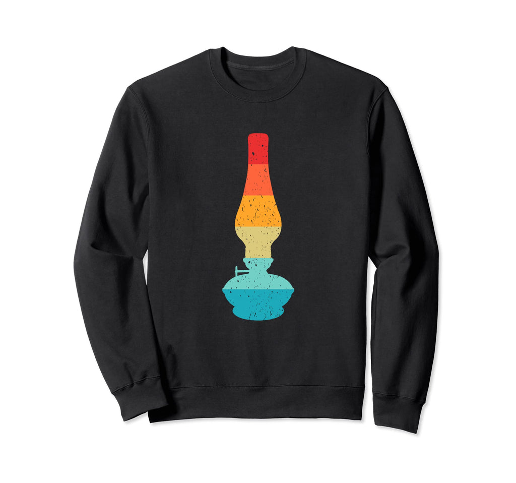 Oil Lamp Silhouette 70S 80S Distressed Sweatshirt - Custom Art Print Unisex - T-Shirt, Sweatshirt, Hoodie