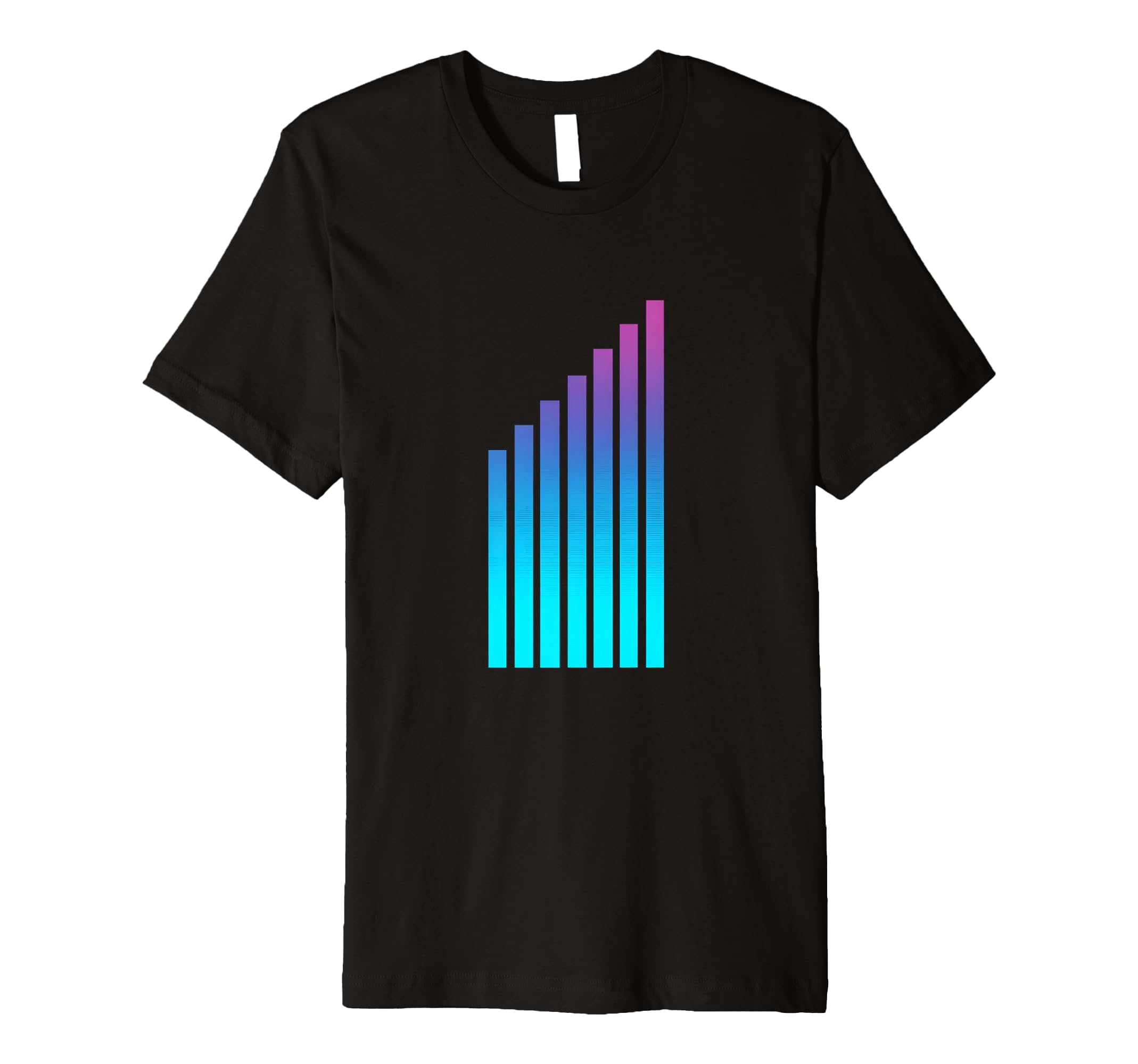 Synth Level Bars Gradient 80S T-Shirt - Fun Novelty Design for Adults - T-Shirt, Sweatshirt, Hoodie
