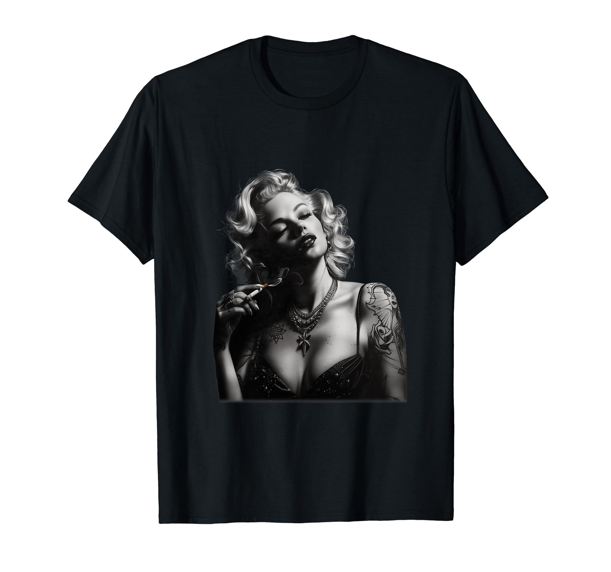 Cigarette Pinup Sexy T-Shirt - Aesthetic Graphic Unisex - T-Shirt, Sweatshirt, Hoodie