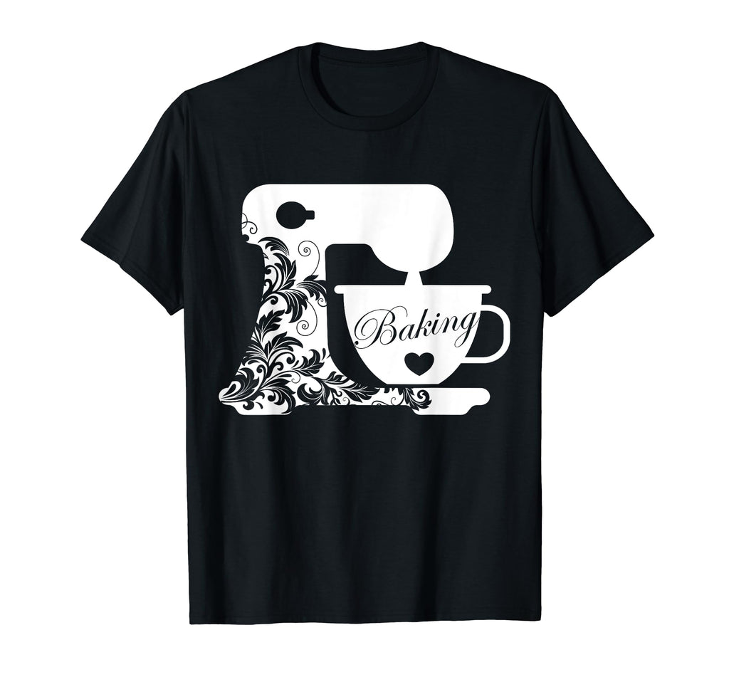 Baking Mixer Floral Pattern Funny Baker T-Shirt - Graphic Print Unisex - T-Shirt, Sweatshirt, Hoodie