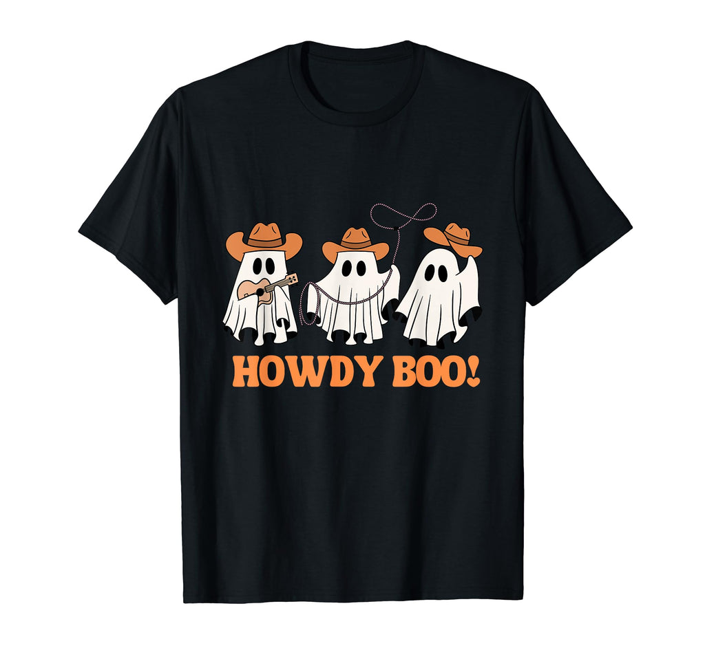 Western Halloween Cowboy Ghost Howdy Boo T-Shirt - Trendy Graphic Unisex - T-Shirt, Sweatshirt, Hoodie