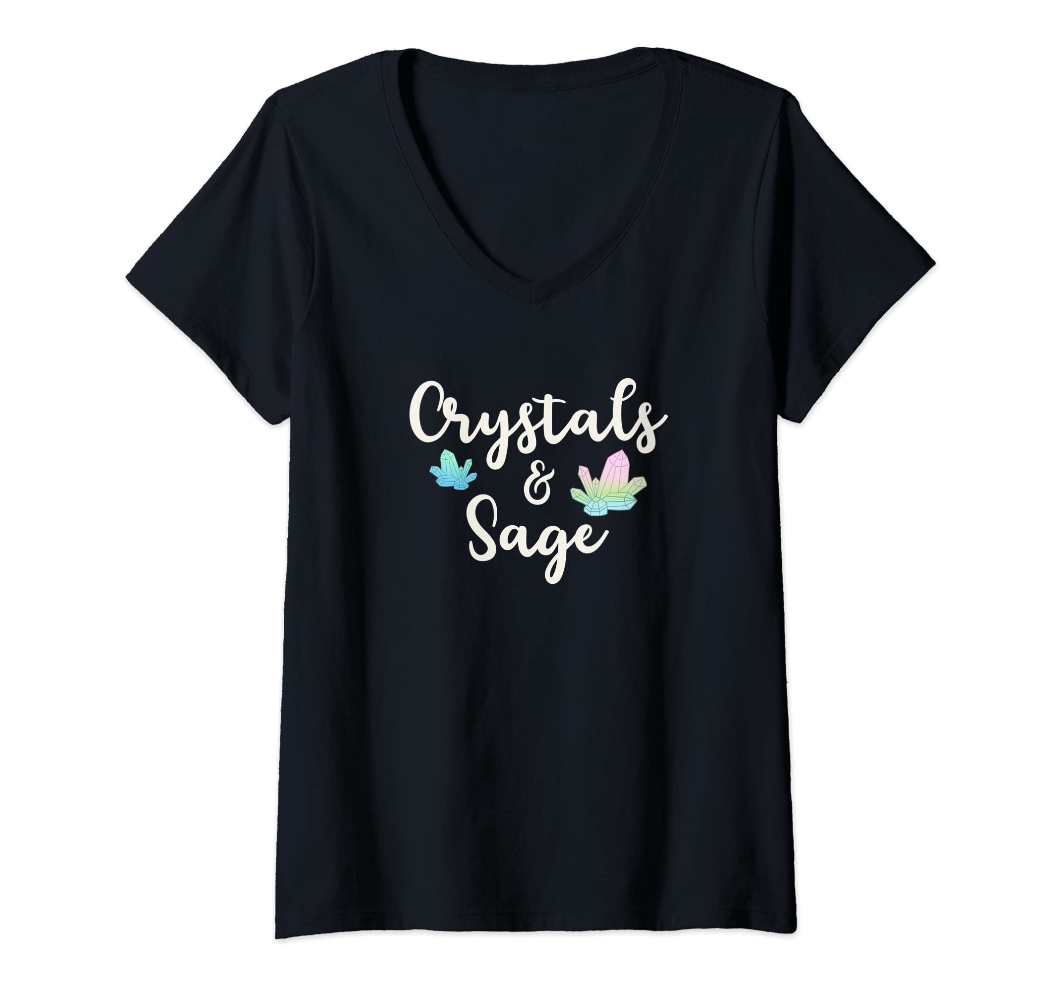 Womens Crystals Spiritual Energy T-Shirt - Minimalist Print Unisex - T-Shirt, Sweatshirt, Hoodie