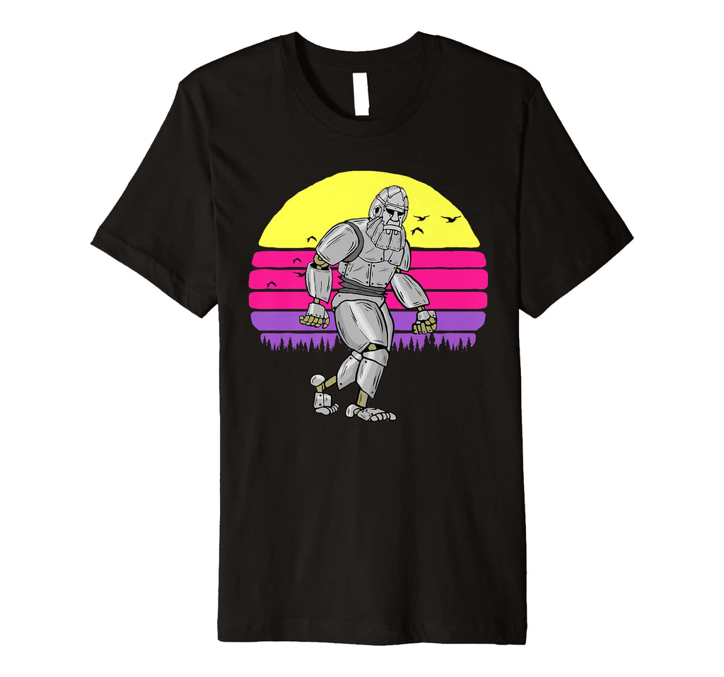 Robot Bigfoot Funny Sasquatch Futuristic T-Shirt - Minimalist Print Unisex - T-Shirt, Sweatshirt, Hoodie