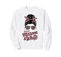 Maroon White Vibes Only Field Day Sweatshirt - Minimalist Print Men Women - T-Shirt, Sweatshirt, Hoodie