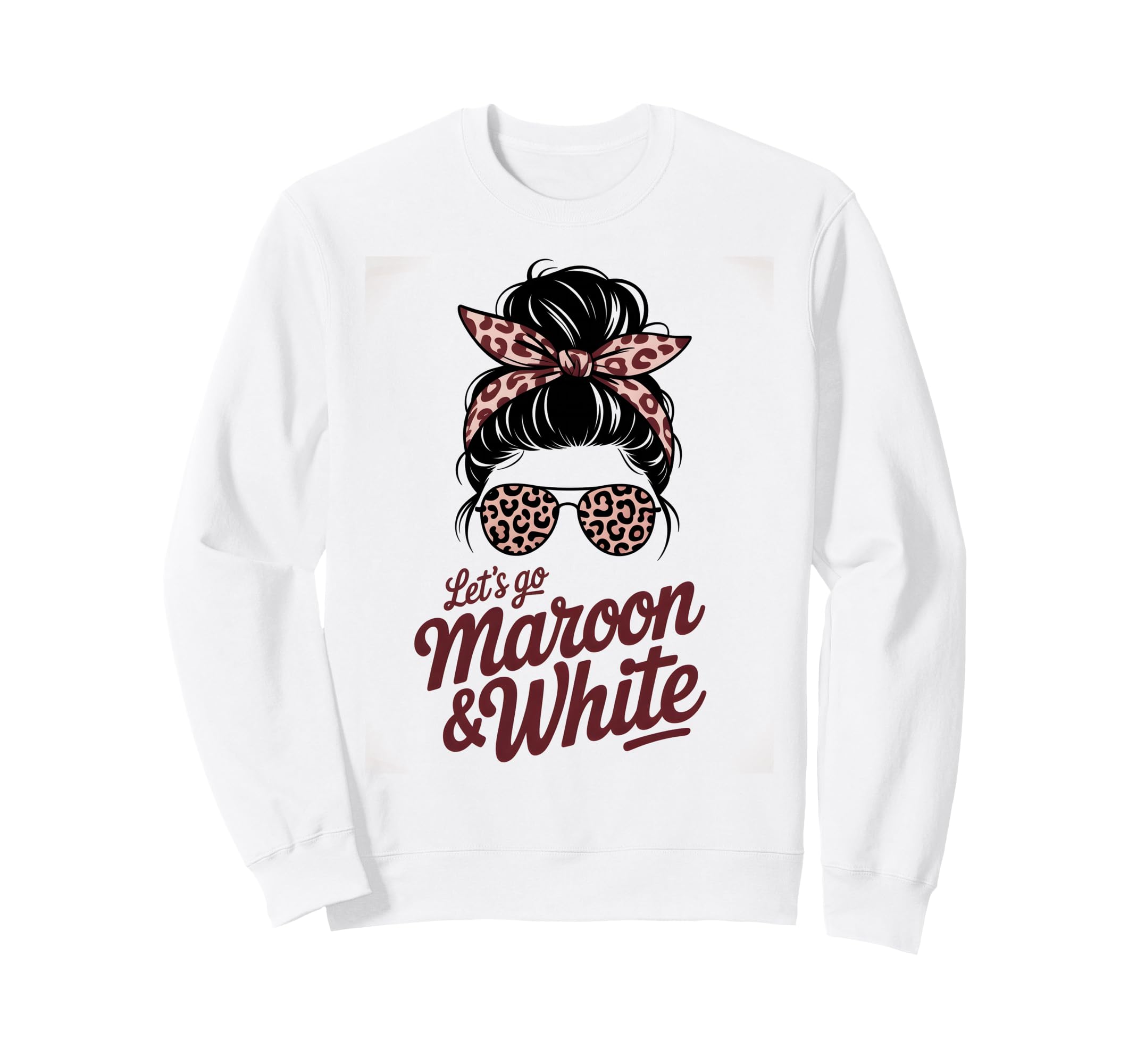 Maroon White Vibes Only Field Day Sweatshirt - Minimalist Print Men Women - T-Shirt, Sweatshirt, Hoodie