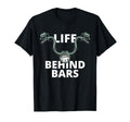Life Behind Bars Motorcycle Rider T-Shirt - Fun Novelty Design for Adults - T-Shirt, Sweatshirt, Hoodie