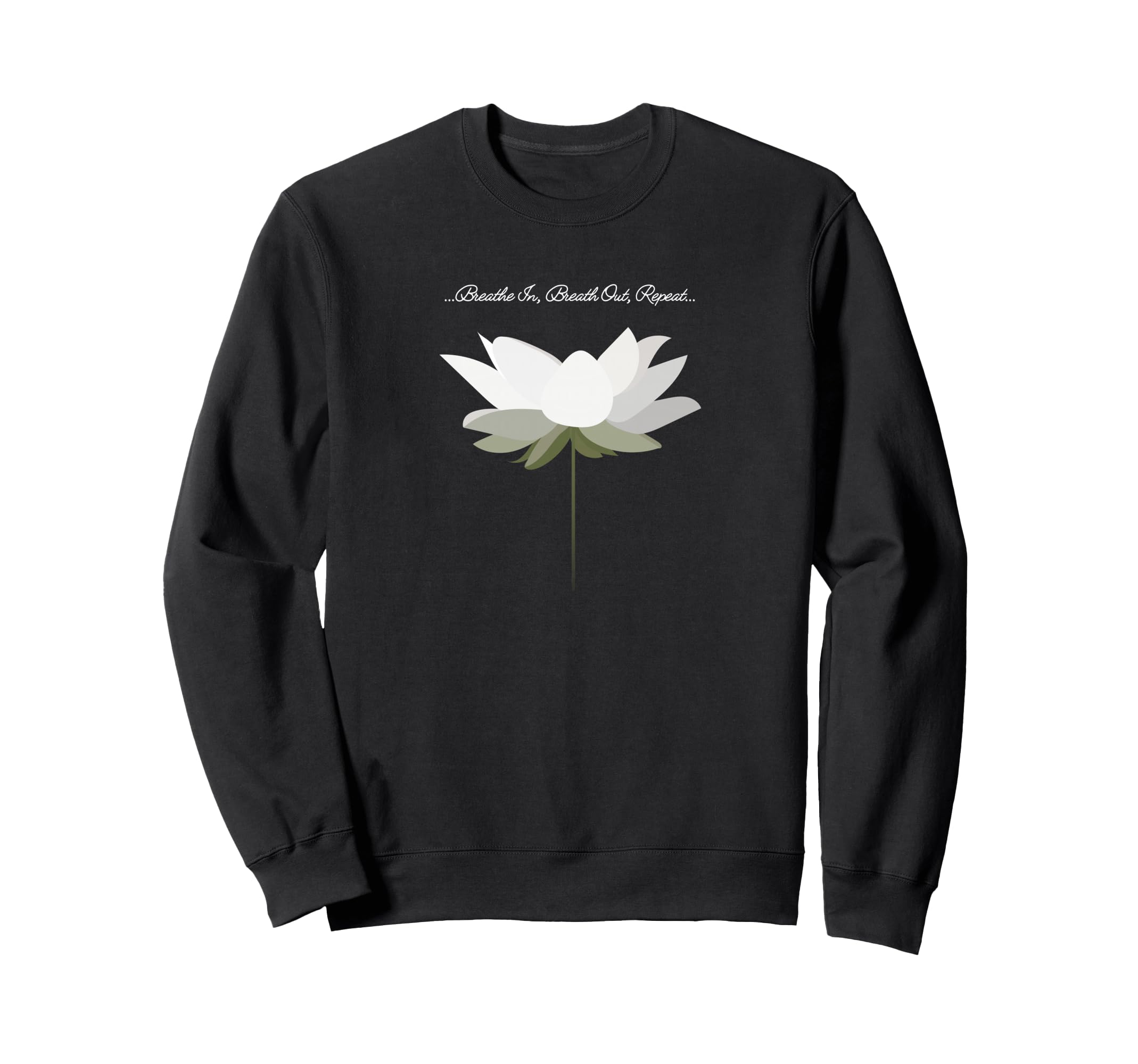 Namaste Lotus Flower Yoga Meditation Sweatshirt - Minimalist Print Unisex - T-Shirt, Sweatshirt, Hoodie