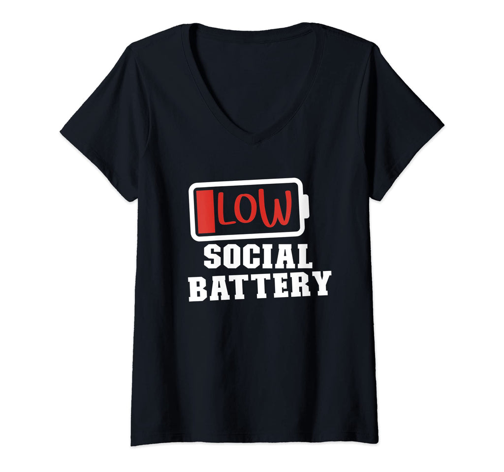Womens Low Social Battery T-Shirt - Casual Everyday Wear for Adults - T-Shirt, Sweatshirt, Hoodie