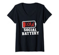 Womens Low Social Battery T-Shirt - Casual Everyday Wear for Adults - T-Shirt, Sweatshirt, Hoodie