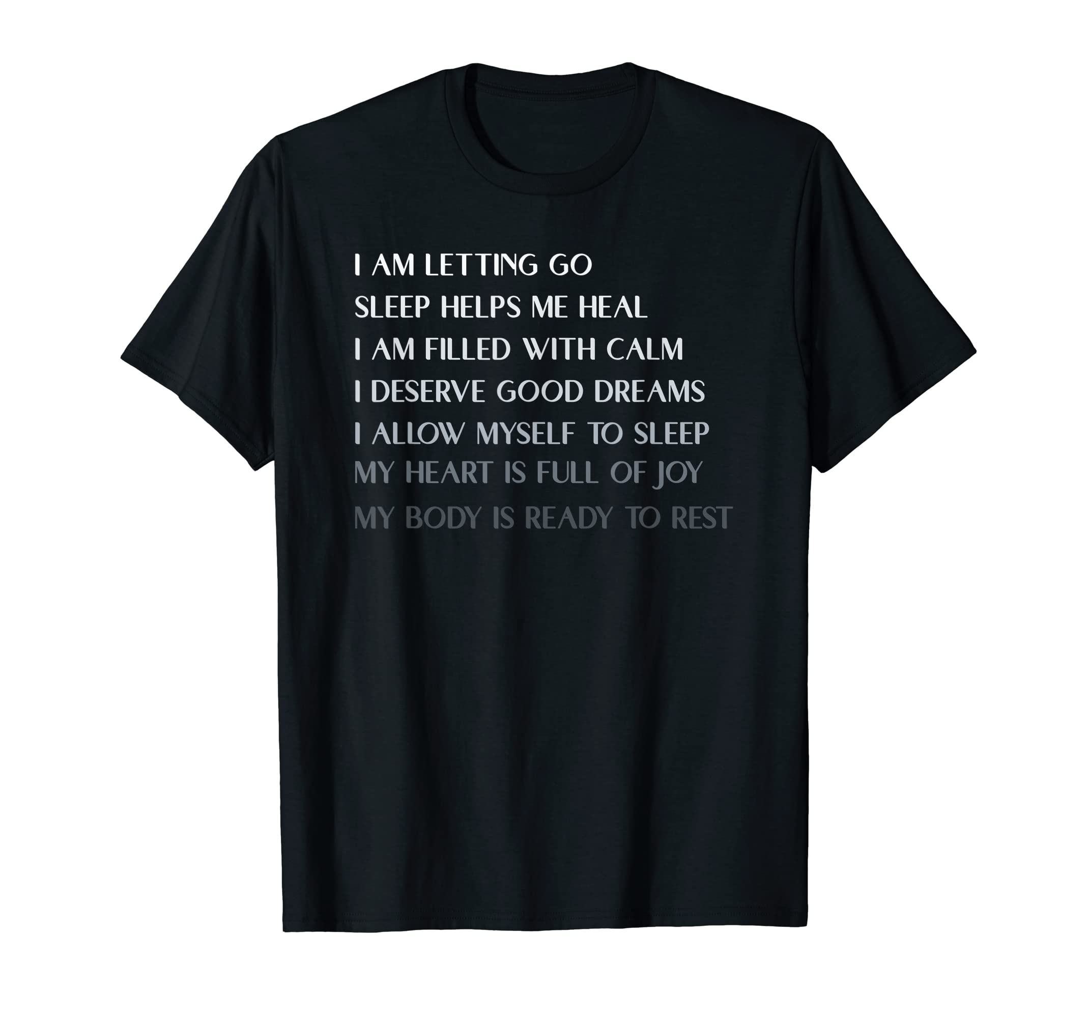 Bedtime Affirmations Adults Physical T-Shirt - Custom Art Print Unisex - T-Shirt, Sweatshirt, Hoodie