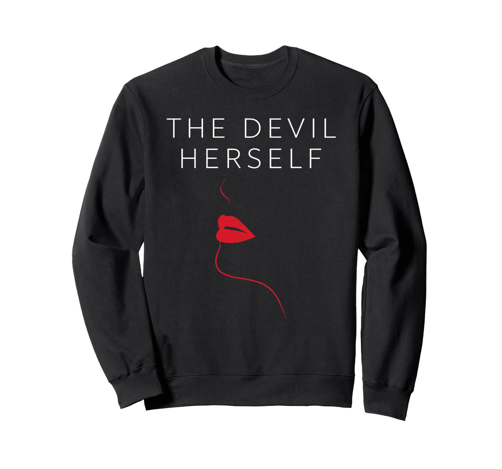 Devil Herself Occult Dark Feminine Sweatshirt - Unique Graphic Men Women - T-Shirt, Sweatshirt, Hoodie
