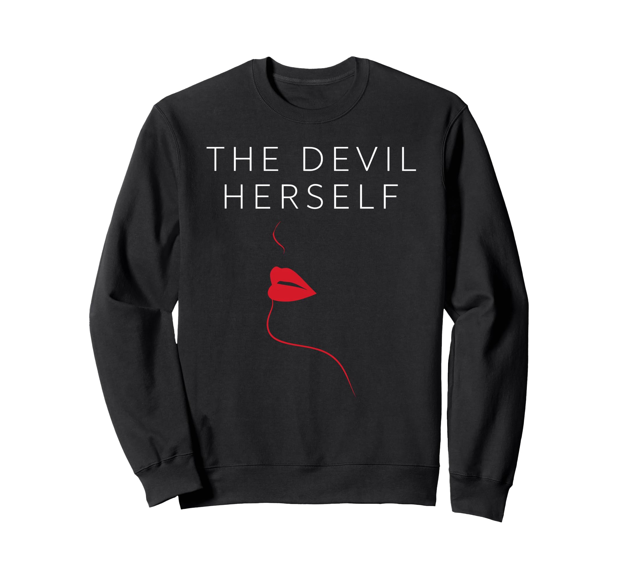 Devil Herself Occult Dark Feminine Sweatshirt - Unique Graphic Men Women - T-Shirt, Sweatshirt, Hoodie
