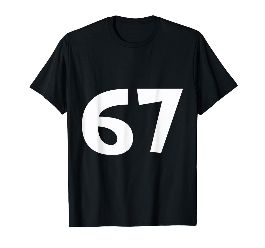 67 Minimal Spacious Number Clean Modern T-Shirt - Unique Graphic Men Women - T-Shirt, Sweatshirt, Hoodie