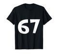 67 Minimal Spacious Number Clean Modern T-Shirt - Unique Graphic Men Women - T-Shirt, Sweatshirt, Hoodie