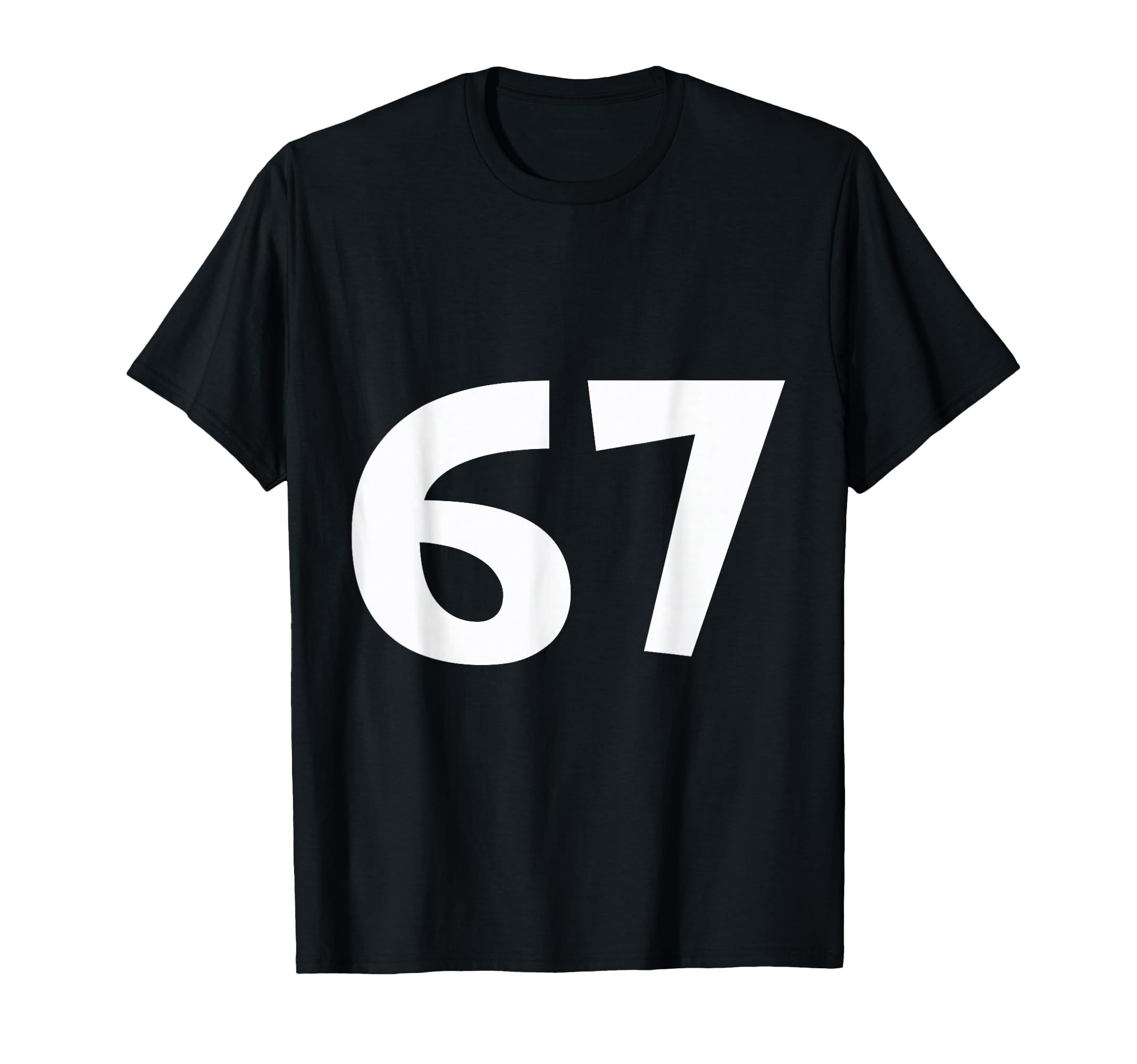 67 Minimal Spacious Number Clean Modern T-Shirt - Unique Graphic Men Women - T-Shirt, Sweatshirt, Hoodie