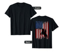 Back Usa American Flag Cowboy Rodeo T-Shirt - Minimalist Print Unisex - T-Shirt, Sweatshirt, Hoodie