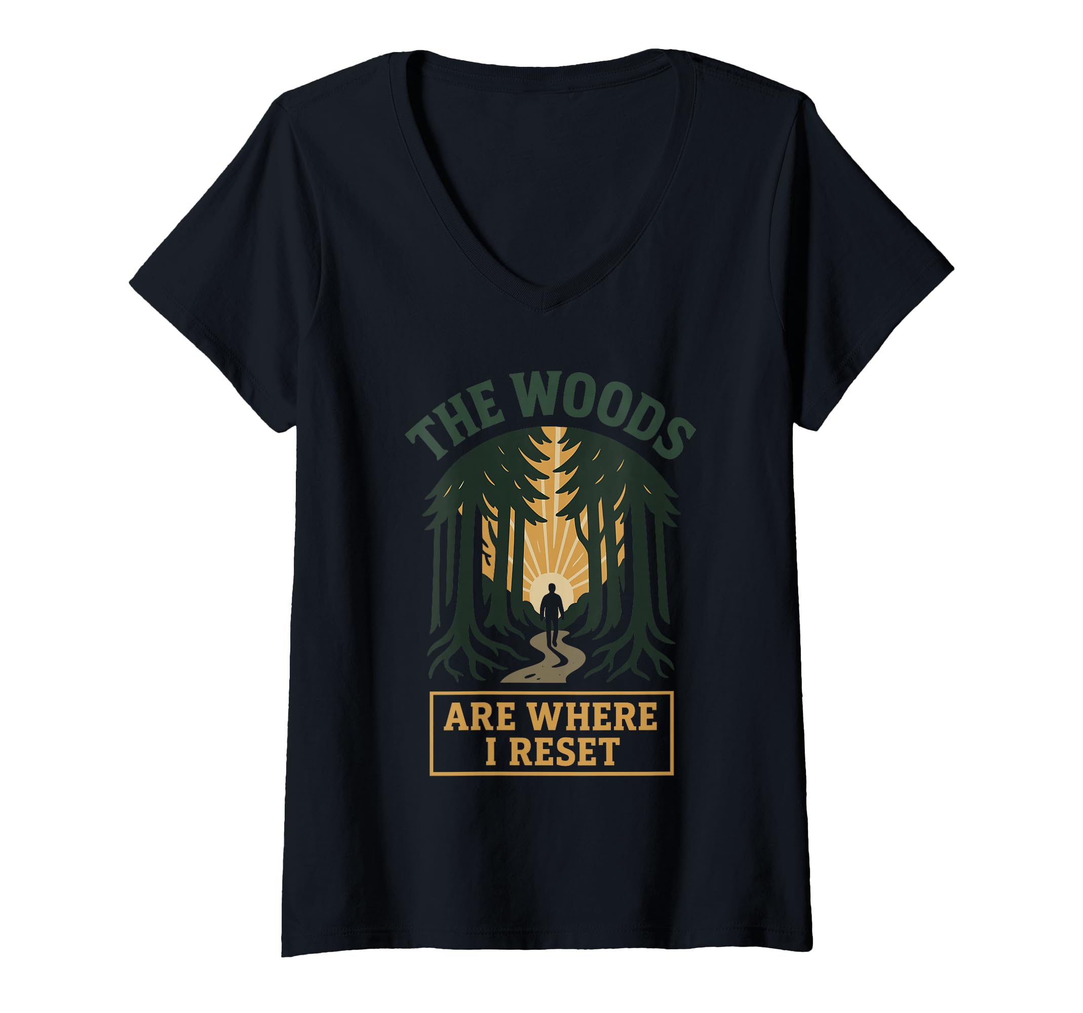Womens Forest Walk Overthinker T-Shirt - Minimalist Print for Adults - T-Shirt, Sweatshirt, Hoodie