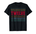 Twelve 12Th Birthday Layered Text 12 T-Shirt - Custom Art Print Men Women - T-Shirt, Sweatshirt, Hoodie