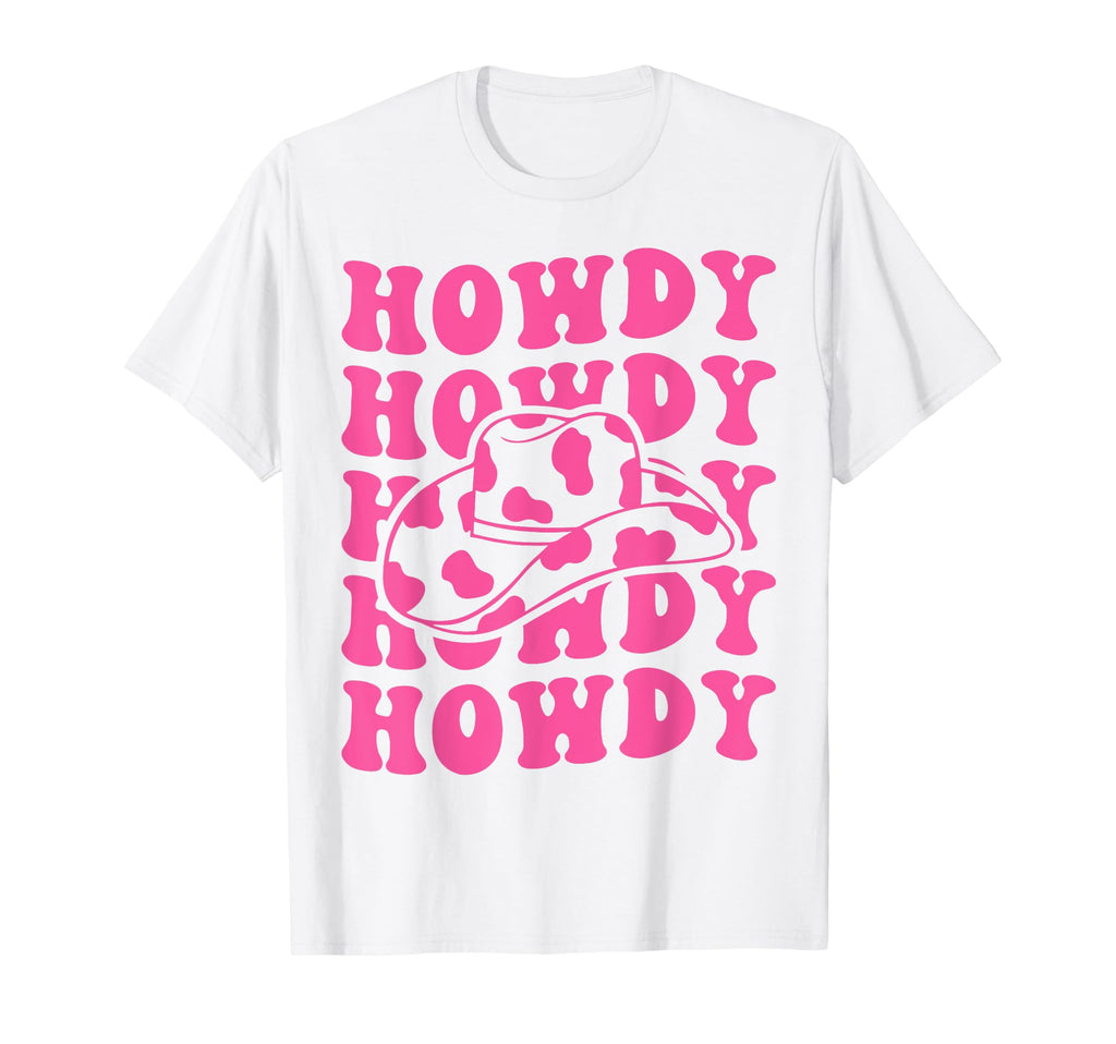 Rodeo White Howdy Western Cowboy Hat T-Shirt - Aesthetic Graphic Men Women - T-Shirt, Sweatshirt, Hoodie