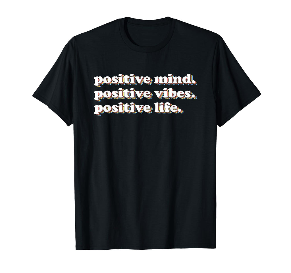 70S Positive Mind Vibes Life Self Care Yoga T-Shirt - Graphic Print Unisex - T-Shirt, Sweatshirt, Hoodie