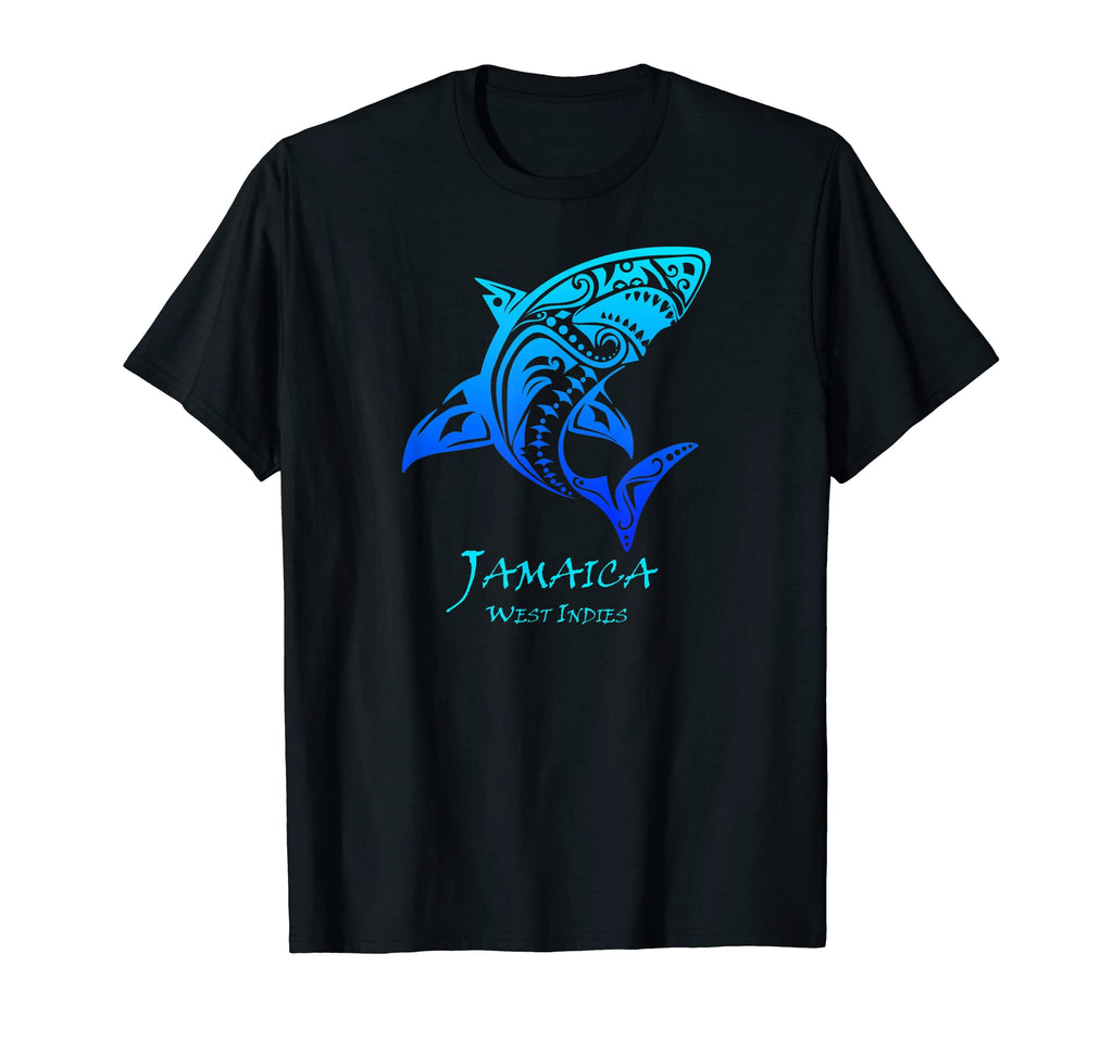 Jamaica West Indies Tribal Shark Vacation T-Shirt - Trendy Graphic Unisex - T-Shirt, Sweatshirt, Hoodie