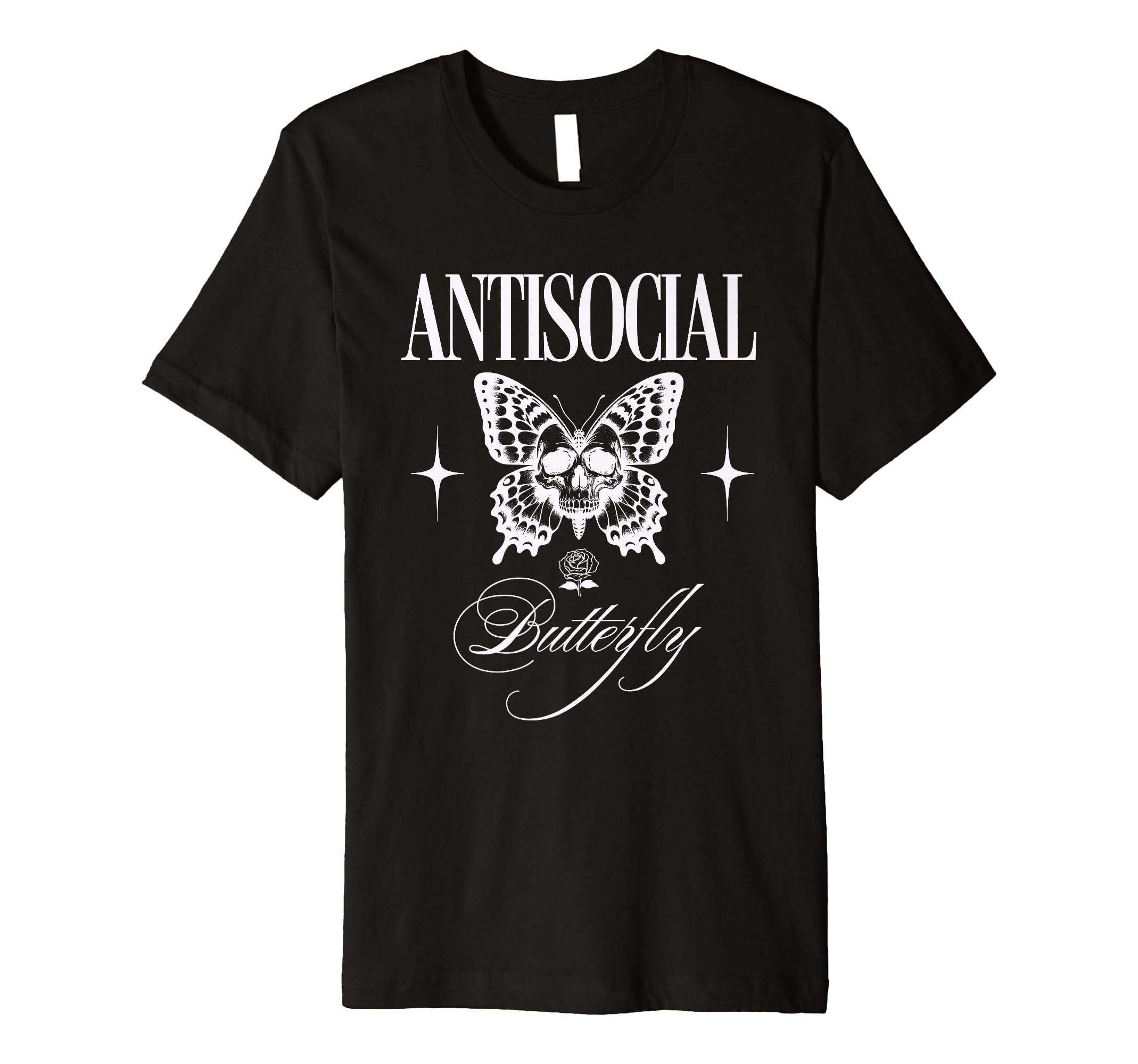 Antisocial Butterfly Funny T-Shirt - Custom Art Print Men Women - T-Shirt, Sweatshirt, Hoodie